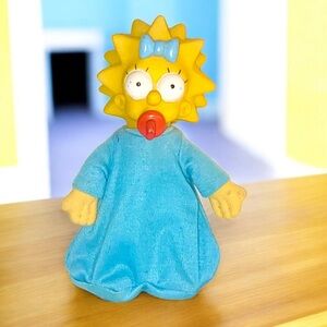 Vintage 1990 The Simpsons MAGGIE 7" Plush Toy Doll Figure 20th Century Fox